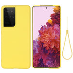 For Samsung Galaxy S21 Ultra 5G Shockproof Soft Liquid Silicone Cover Mobile Phone Shell Protection Case