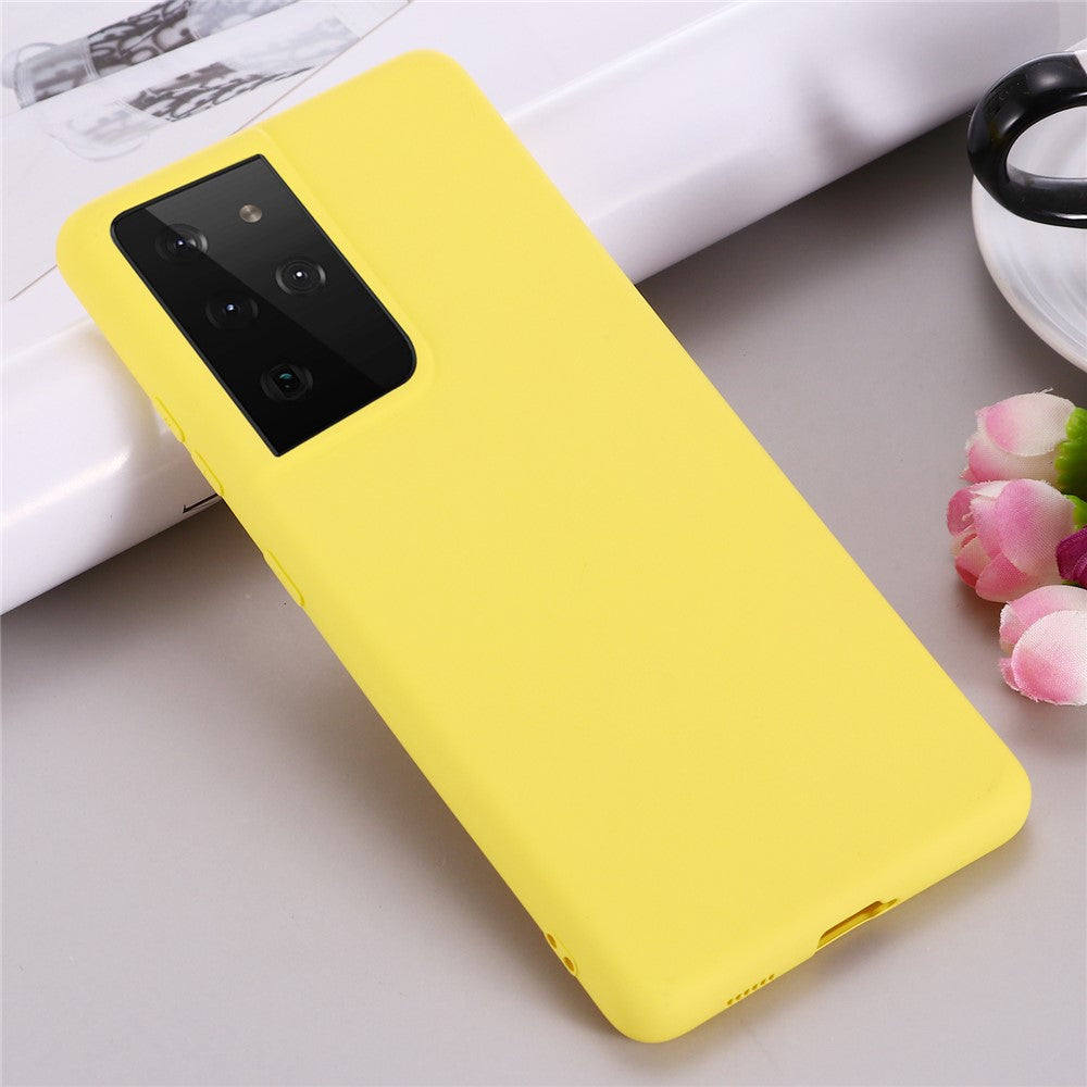 For Samsung Galaxy S21 Ultra 5G Shockproof Soft Liquid Silicone Cover Mobile Phone Shell Protection Case