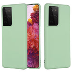For Samsung Galaxy S21 Ultra 5G Shockproof Soft Liquid Silicone Cover Mobile Phone Shell Protection Case