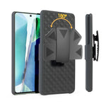 Drejelig Bælteclips Indbygget Støtteben Vævet Tekstur PC Hardcase til Samsung Galaxy S21 4G/5G