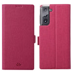 VILI DMK-tegnebogsetui i læder med magnetisk sugekopcover til Samsung Galaxy S21 4G/5G