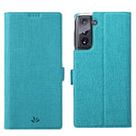VILI DMK Leather Wallet Stand Magnetic Suction Style Cell Phone Cover for Samsung Galaxy S21 4G/5G
