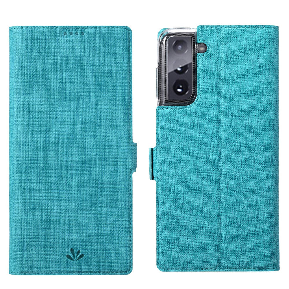 VILI DMK Leather Wallet Stand Magnetic Suction Style Cell Phone Cover for Samsung Galaxy S21 4G/5G