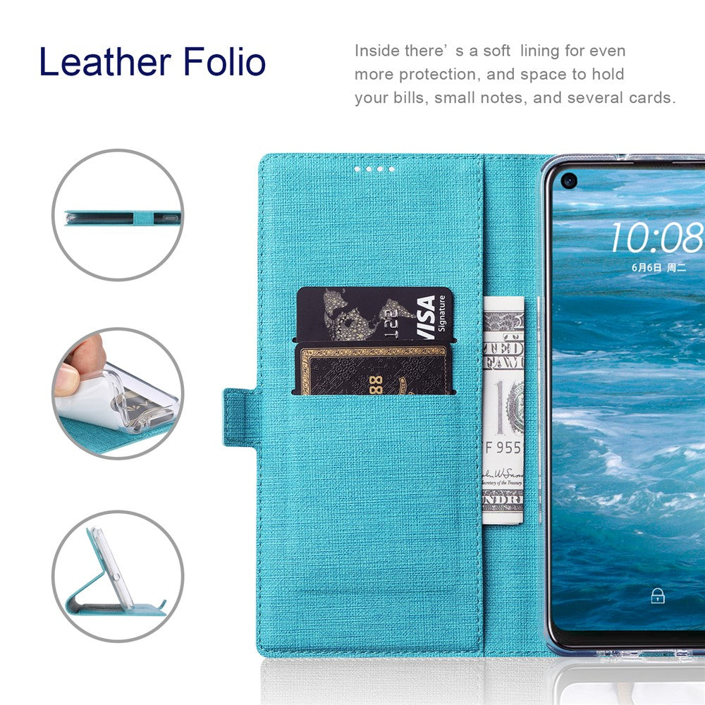 VILI DMK Leather Wallet Stand Magnetic Suction Style Cell Phone Cover for Samsung Galaxy S21 4G/5G