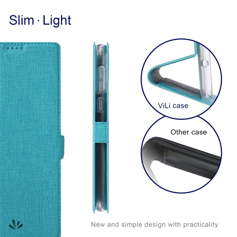 VILI DMK Leather Wallet Stand Magnetic Suction Style Cell Phone Cover for Samsung Galaxy S21 4G/5G