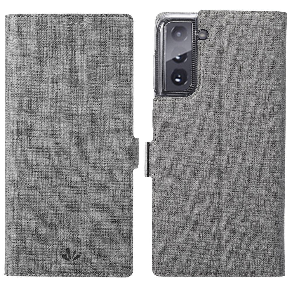 VILI DMK-tegnebogsetui i læder med magnetisk sugekopcover til Samsung Galaxy S21 4G/5G