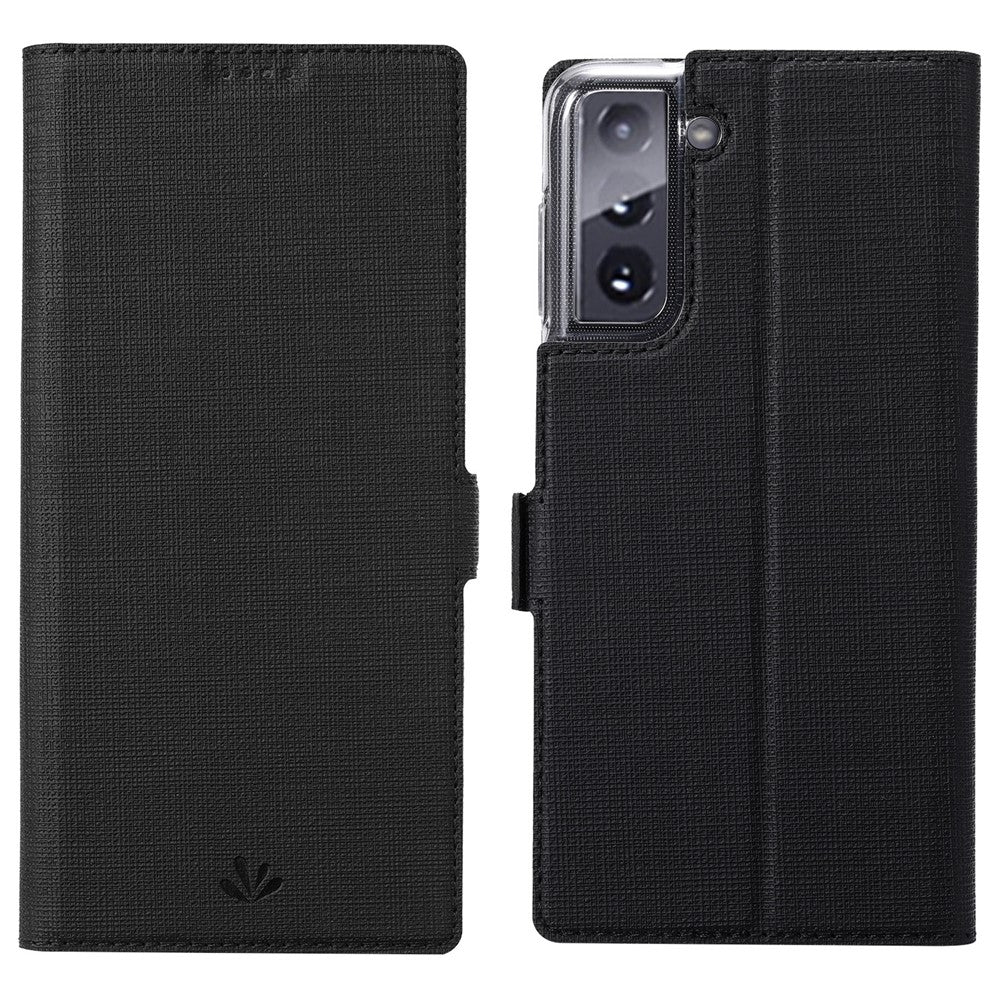 VILI DMK Leather Wallet Stand Magnetic Suction Style Cell Phone Cover for Samsung Galaxy S21 4G/5G
