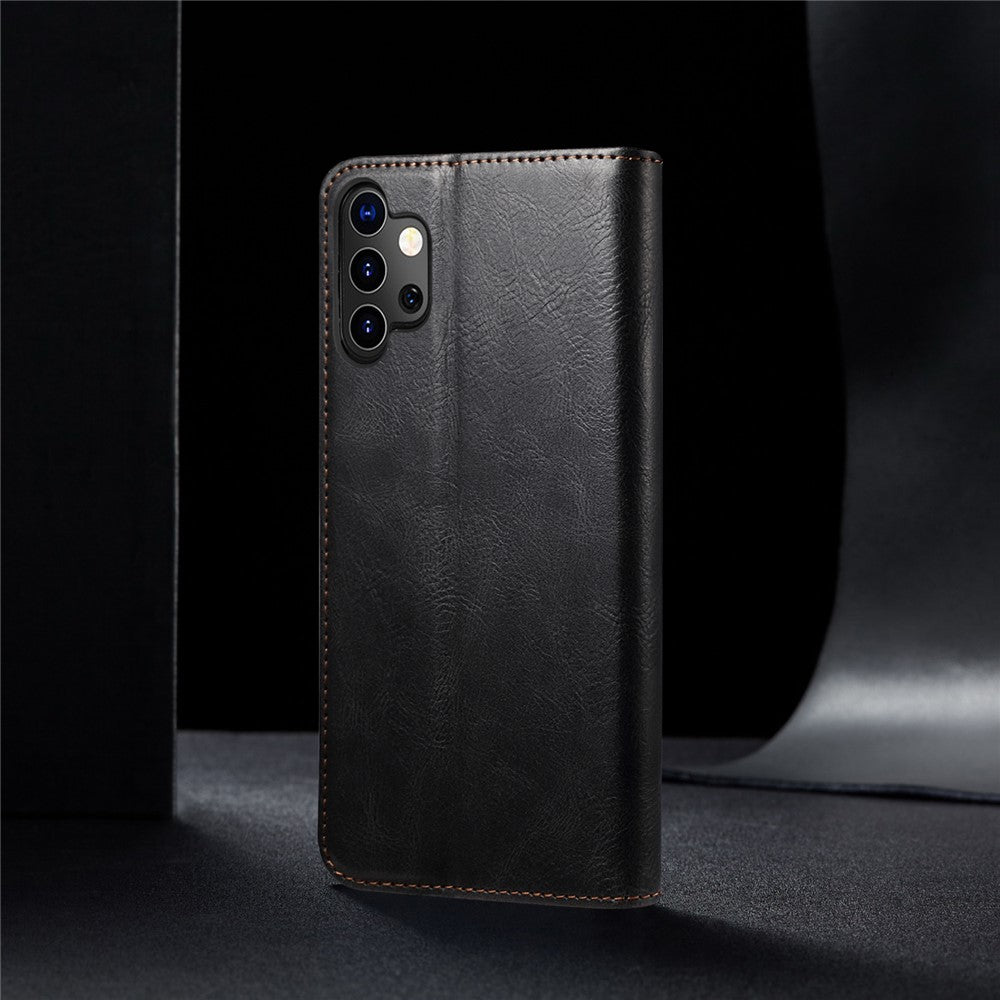 Waxy Crazy Horse Texture TPU + PU Leather Case Cover for Samsung Galaxy A32 5G/M32 5G