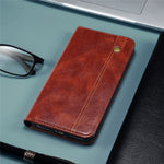 Waxy Crazy Horse Texture TPU + PU Leather Case Cover for Samsung Galaxy A32 5G/M32 5G