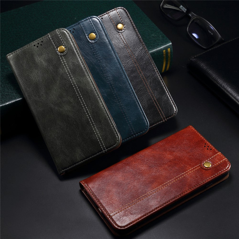 Waxy Crazy Horse Texture TPU + PU Leather Case Cover for Samsung Galaxy A32 5G/M32 5G
