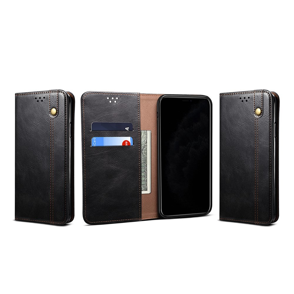 Waxy Crazy Horse Texture TPU + PU Leather Case Cover for Samsung Galaxy A32 5G/M32 5G