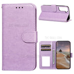Dual-sided Magnetic Clasp Leather Wallet Stand Phone Case Shell for Samsung Galaxy S21+ 5G