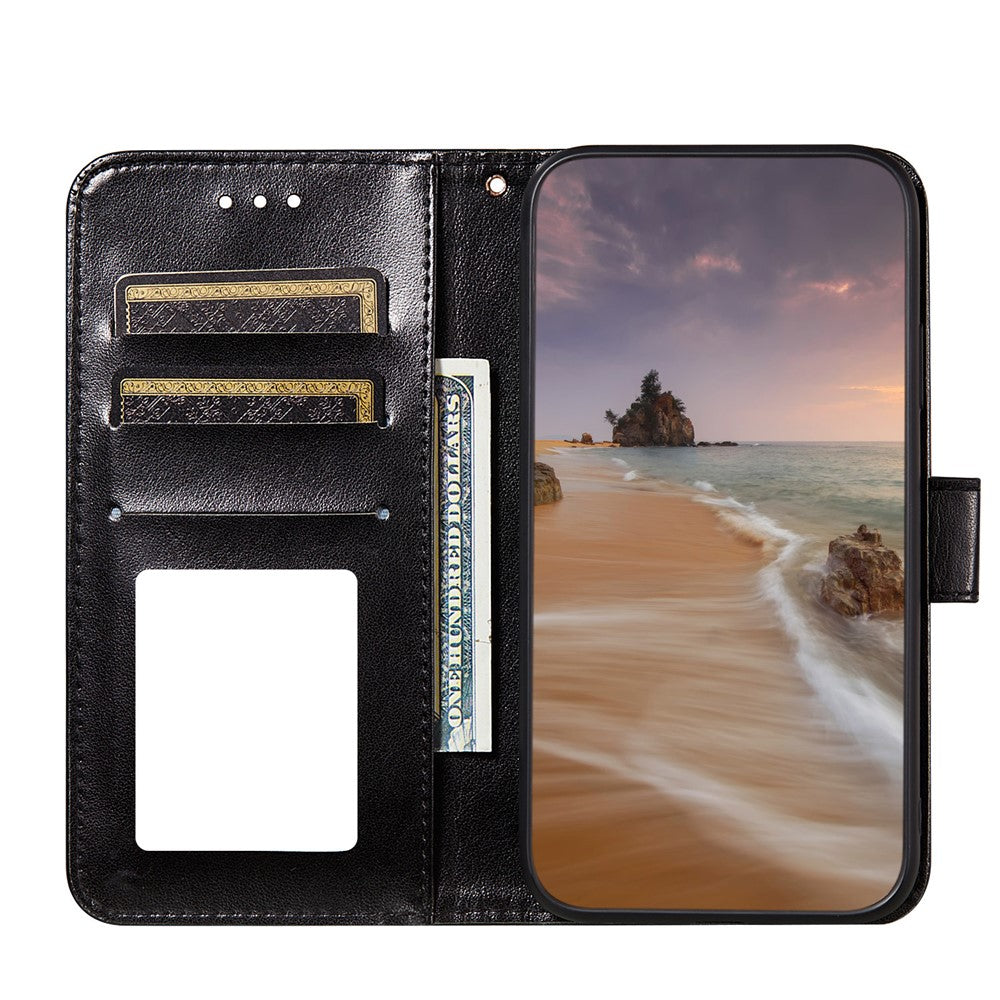 Dual-sided Magnetic Clasp Leather Case Wallet Stand Phone Shell for Samsung Galaxy S21 4G/5G