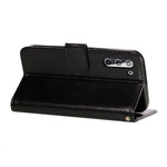 Dual-sided Magnetic Clasp Leather Case Wallet Stand Phone Shell for Samsung Galaxy S21 4G/5G