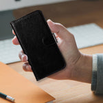 Dual-sided Magnetic Clasp Leather Case Wallet Stand Phone Shell for Samsung Galaxy S21 4G/5G