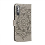 Imprint Mandala Flower Leather Phone Cover for Samsung Galaxy S21 4G/5G Stand Case
