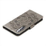 Imprint Mandala Flower Leather Phone Cover for Samsung Galaxy S21 4G/5G Stand Case