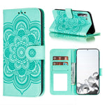 Imprint Mandala Flower Leather Phone Cover for Samsung Galaxy S21 4G/5G Stand Case