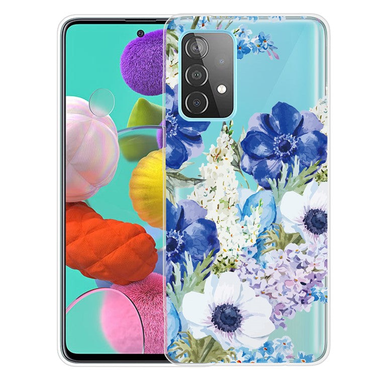 Mönstertryck Flexibelt TPU-mobilskal för Samsung Galaxy A52 4G/5G / A52s 5G