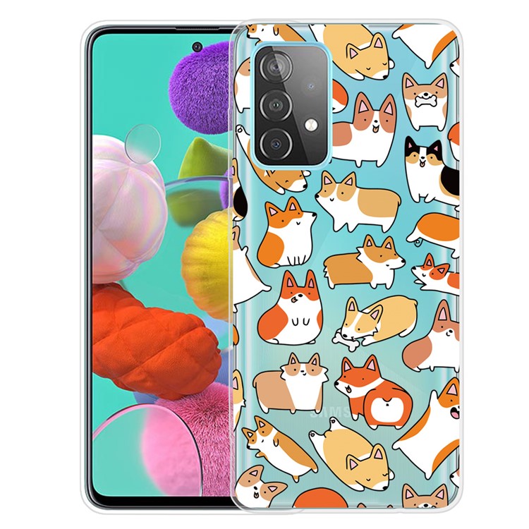 Mönstertryck Flexibelt TPU-mobilskal för Samsung Galaxy A52 4G/5G / A52s 5G