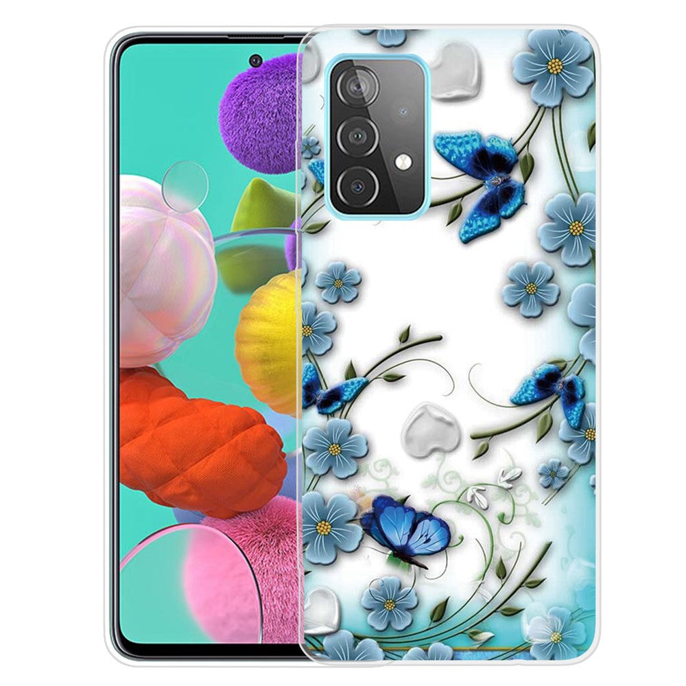Mönstertryck Flexibelt TPU-mobilskal för Samsung Galaxy A52 4G/5G / A52s 5G