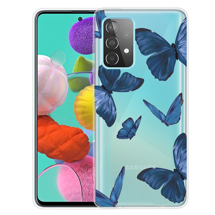 Mönstertryck Flexibelt TPU-mobilskal för Samsung Galaxy A52 4G/5G / A52s 5G