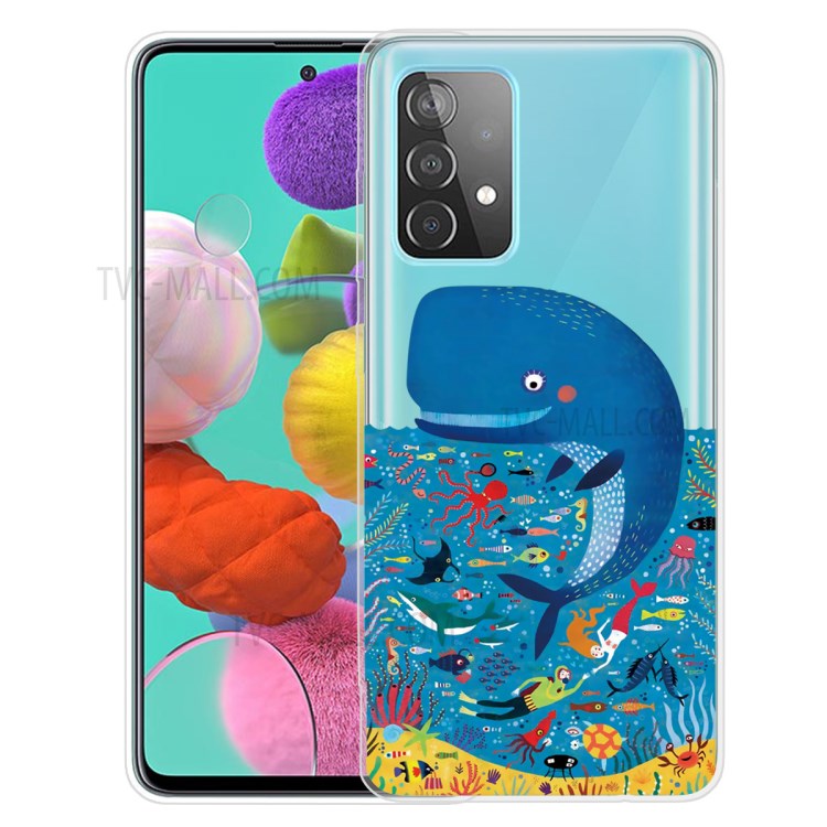 Mönstertryck Flexibelt TPU-mobilskal för Samsung Galaxy A52 4G/5G / A52s 5G