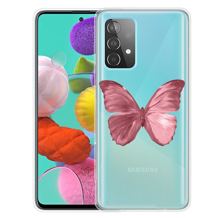 Mönstertryck Flexibelt TPU-mobilskal för Samsung Galaxy A52 4G/5G / A52s 5G