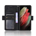 Multiple Card Slots Shell for Samsung Galaxy S21 Ultra 5G Cover Leather Protective Case