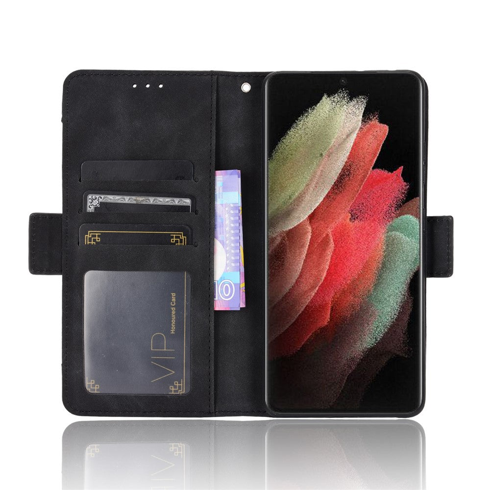 Multiple Card Slots Shell for Samsung Galaxy S21 Ultra 5G Cover Leather Protective Case