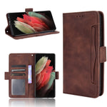 Multiple Card Slots Shell for Samsung Galaxy S21 Ultra 5G Cover Leather Protective Case