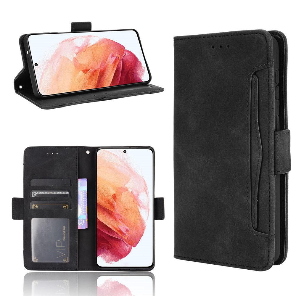 Multiple Card Slots Stand for Samsung Galaxy S21+ 5G Cover Leather Protective Case