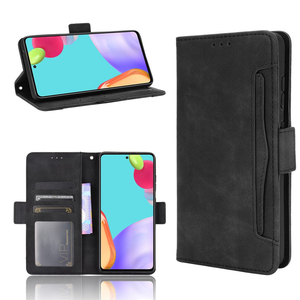 Multiple Card Slots Leather Wallet Protective Case for Samsung Galaxy A72 4G/5G Adjustable Stand Cover