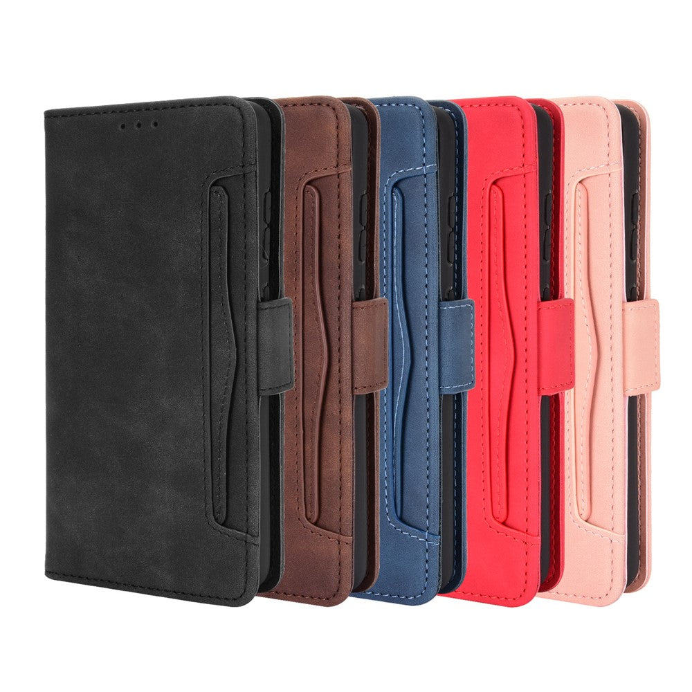 Multiple Card Slots Leather Wallet Protective Case for Samsung Galaxy A72 4G/5G Adjustable Stand Cover
