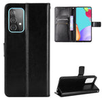 Fuld beskyttelse Crazy Horse tekstur læder cover med pung og stander til Samsung Galaxy A52 4G/5G / A52s 5G