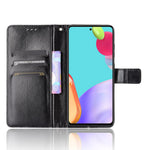 Fuld beskyttelse Crazy Horse tekstur læder cover med pung og stander til Samsung Galaxy A52 4G/5G / A52s 5G