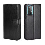 Fuld beskyttelse Crazy Horse tekstur læder cover med pung og stander til Samsung Galaxy A52 4G/5G / A52s 5G
