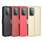Fuld beskyttelse Crazy Horse tekstur læder cover med pung og stander til Samsung Galaxy A52 4G/5G / A52s 5G