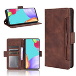 Leather Protective Case for Samsung Galaxy A52 4G/5G / A52s 5G Multiple Card Slots Shell