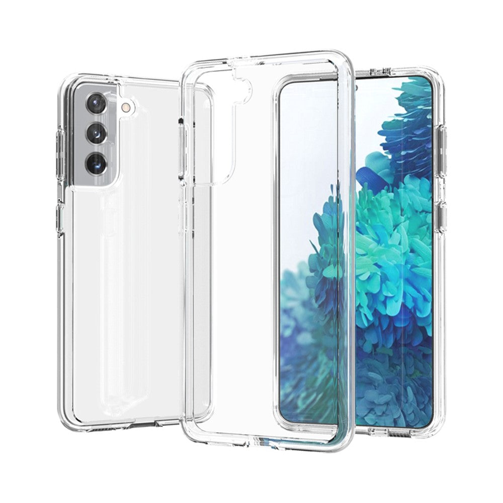 Clear Design Anti-fingerprint PC+TPU Combo Back Case for Samsung Galaxy S21 4G/5G