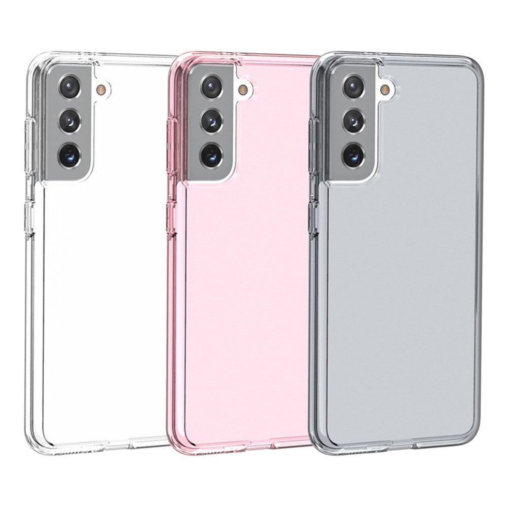 Clear Design Anti-fingerprint PC+TPU Combo Back Case for Samsung Galaxy S21 4G/5G