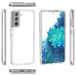 Clear Design Anti-fingerprint PC+TPU Combo Back Case for Samsung Galaxy S21 4G/5G