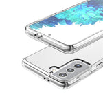 Clear Design Anti-fingerprint PC+TPU Combo Back Case for Samsung Galaxy S21 4G/5G