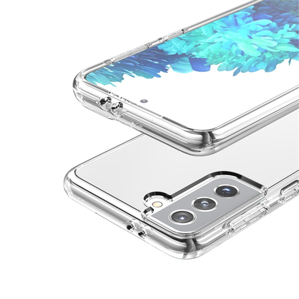 Clear Design Anti-fingerprint PC+TPU Combo Back Case for Samsung Galaxy S21 4G/5G