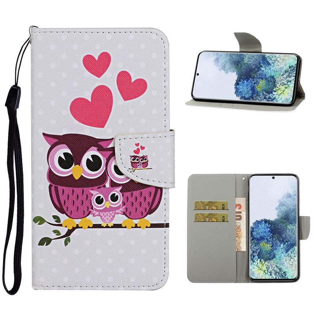 Pattern Printing Flip Leather Wallet Protective Case for Samsung Galaxy S21 4G/5G