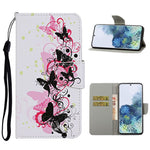 Pattern Printing Flip Leather Wallet Protective Case for Samsung Galaxy S21 4G/5G