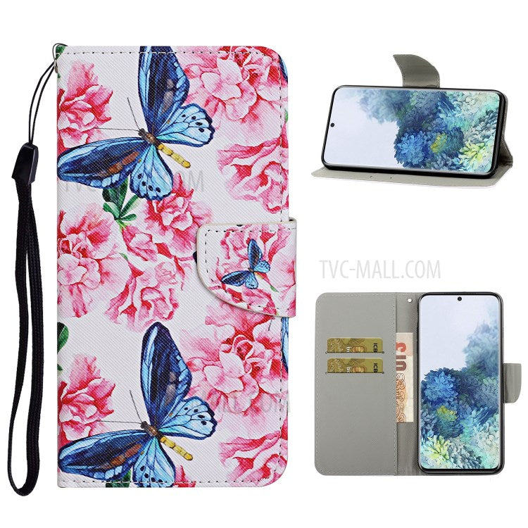 Pattern Printing Flip Leather Wallet Protective Case for Samsung Galaxy S21 4G/5G