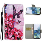 Pattern Printing Flip Leather Wallet Protective Case for Samsung Galaxy S21 4G/5G