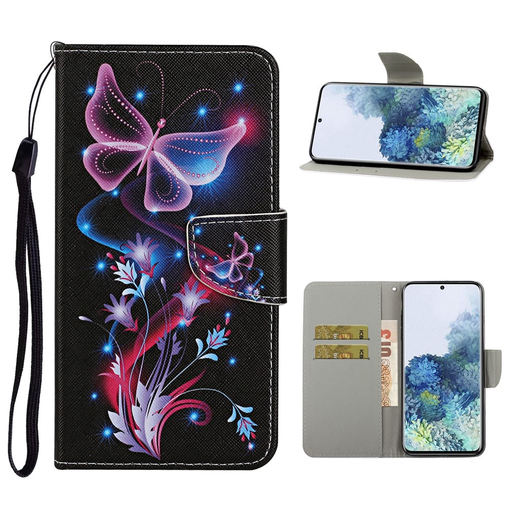 Pattern Printing Flip Leather Wallet Protective Case for Samsung Galaxy S21 4G/5G