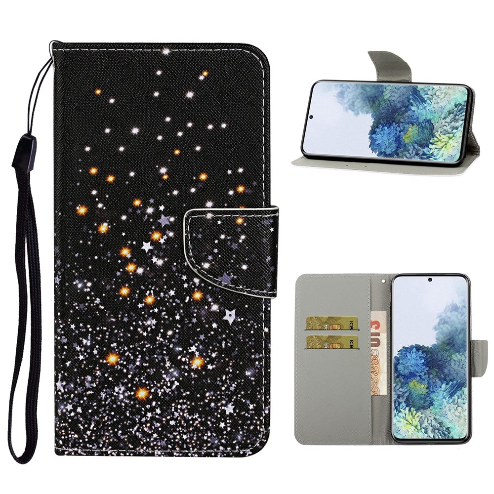 Pattern Printing Flip Leather Wallet Protective Case for Samsung Galaxy S21 4G/5G